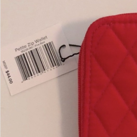 New Vera Bradley Petite Zip Wallet, Fire Red ❤️‍🔥 - Picture 2 of 2